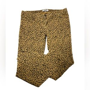 JALATE animal print Leopard cheetah animal Print Skinny Jeans 13 mustard yellow